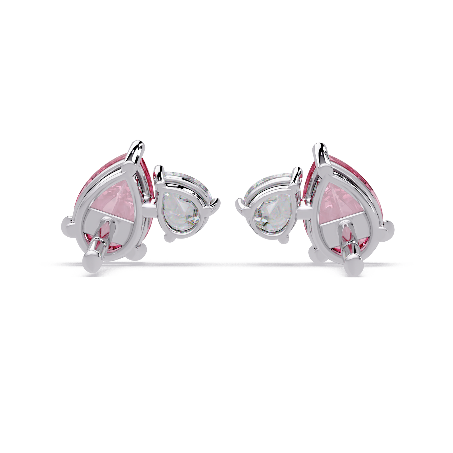 Pink Pear Pair Earrings