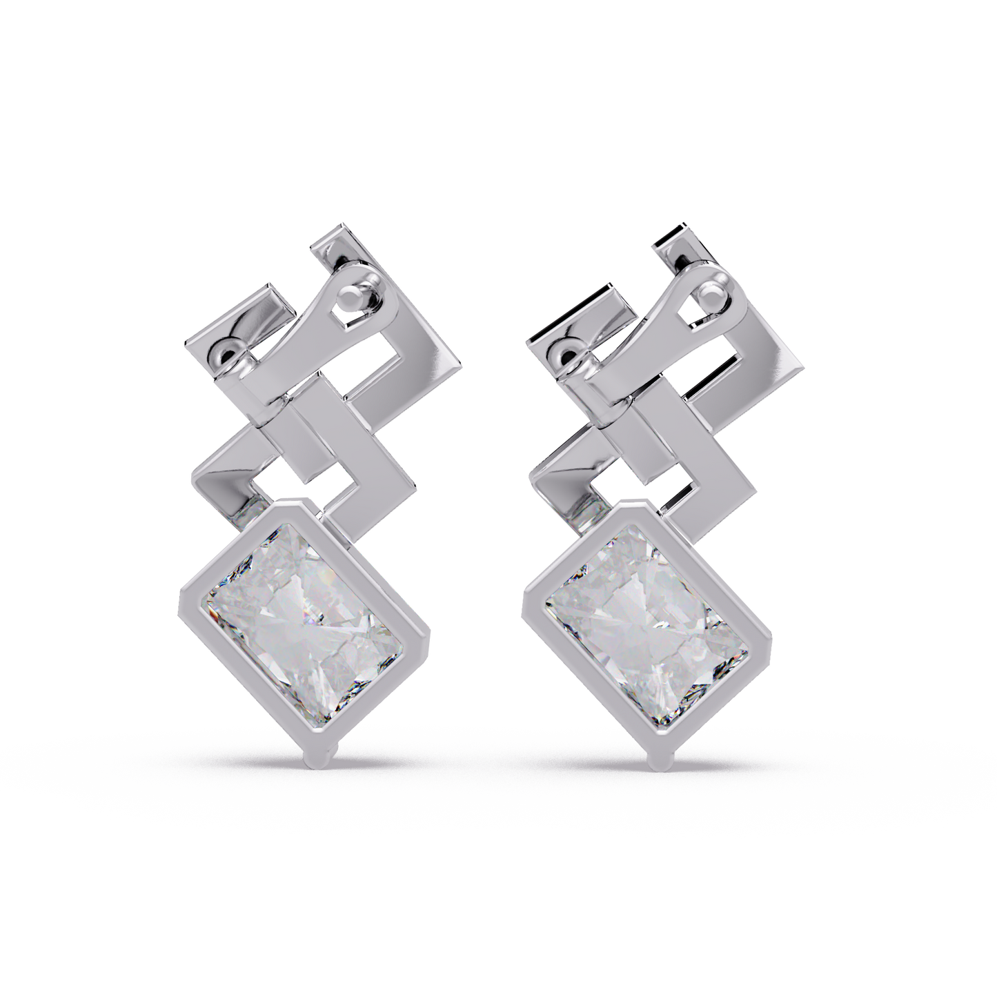 Interlaced Deco Geometry Earrings