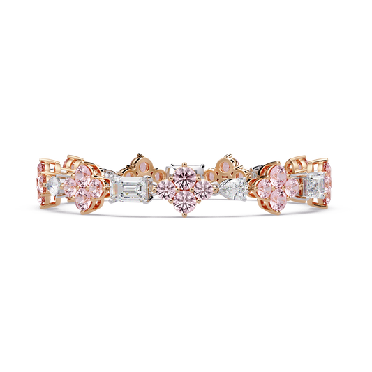 Rose Quatrefoil Cluster Bracelet