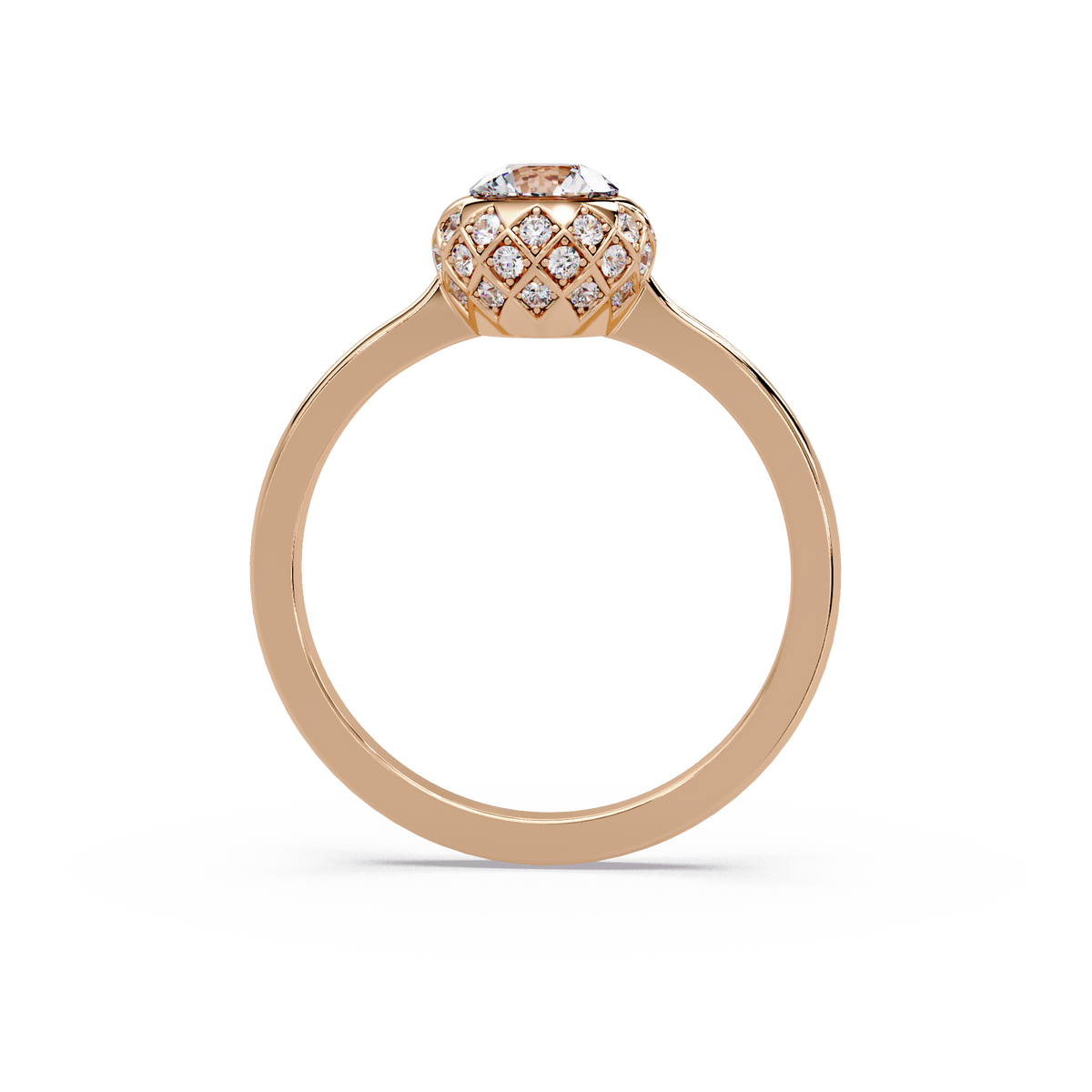 Rose Crown Solitaire Ring