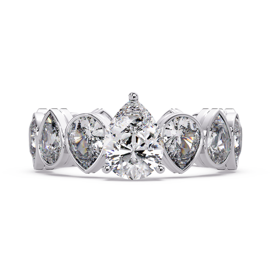 Pear Bezel Eternity Ring