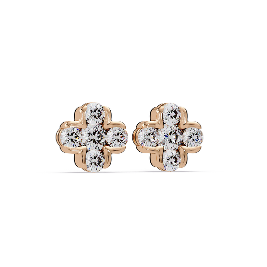 Blossoming Quatrefoil Cluster Earrings