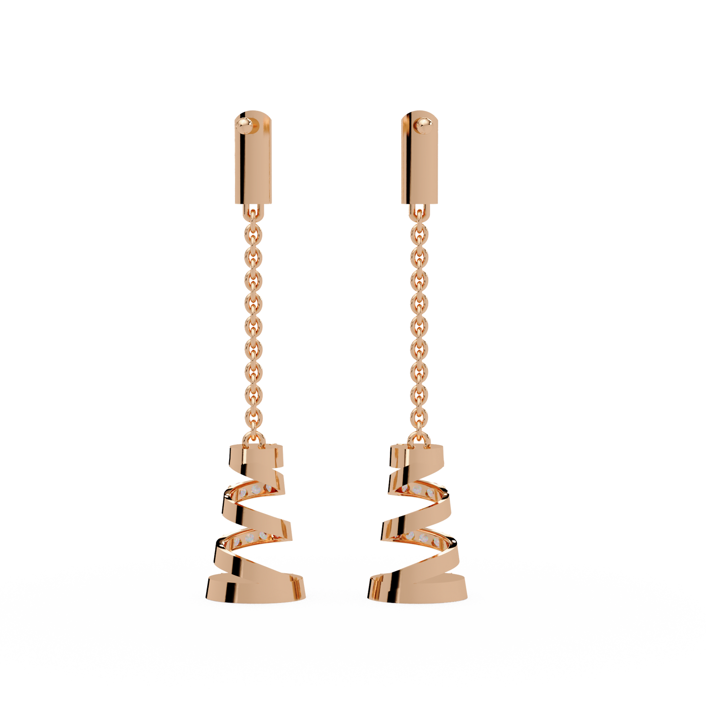 Twirling Ribbon Lariat Earrings