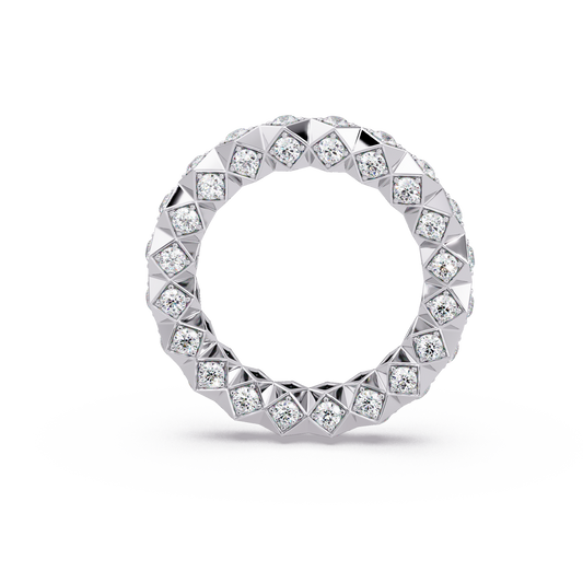 Pyramid Stud Eternity Band