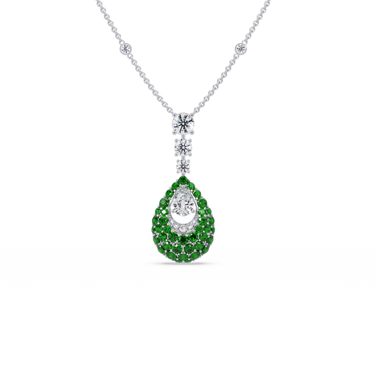Dewdrop Pavé diamond Chain Pendant