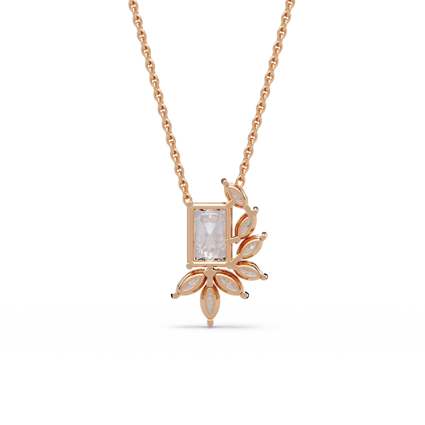 Radiant Laurel Halo Chain Pendant