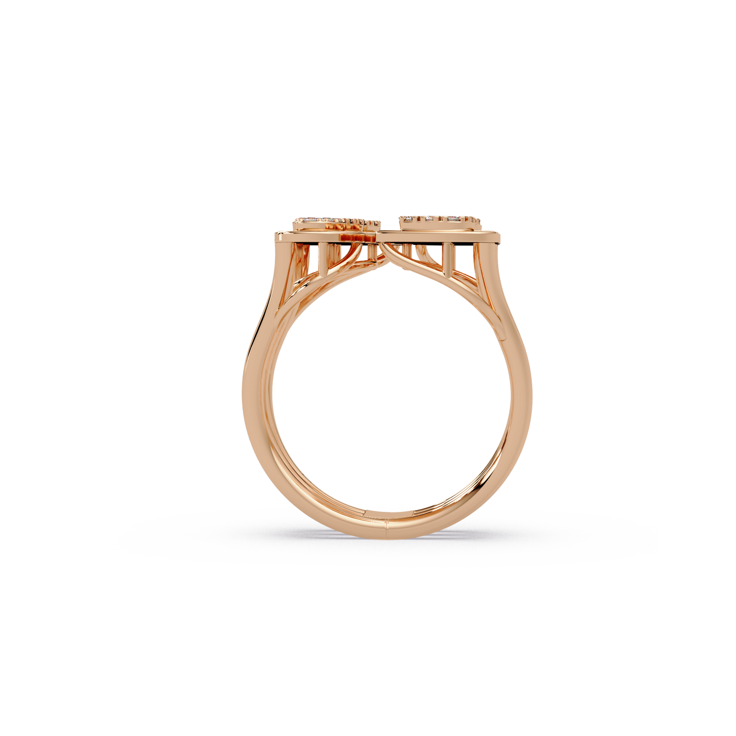 Scattered Petal Pave Ring