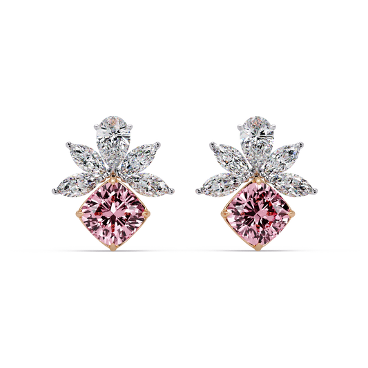 Blossoming Cushion diamond Earrings