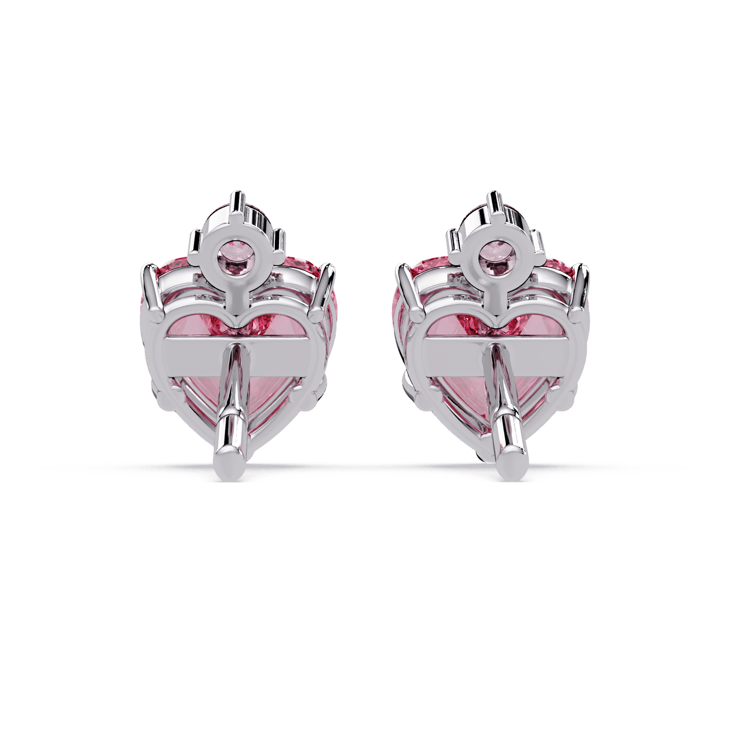 Pink Heart Accent Earrings