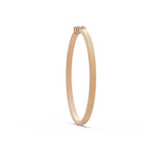 Ribbed Trio Tip Bangle