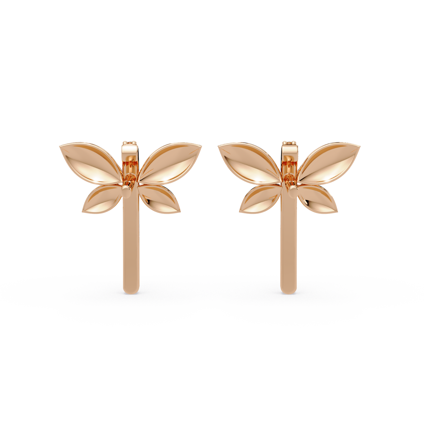 Pave Dragonfly Wing Earrings
