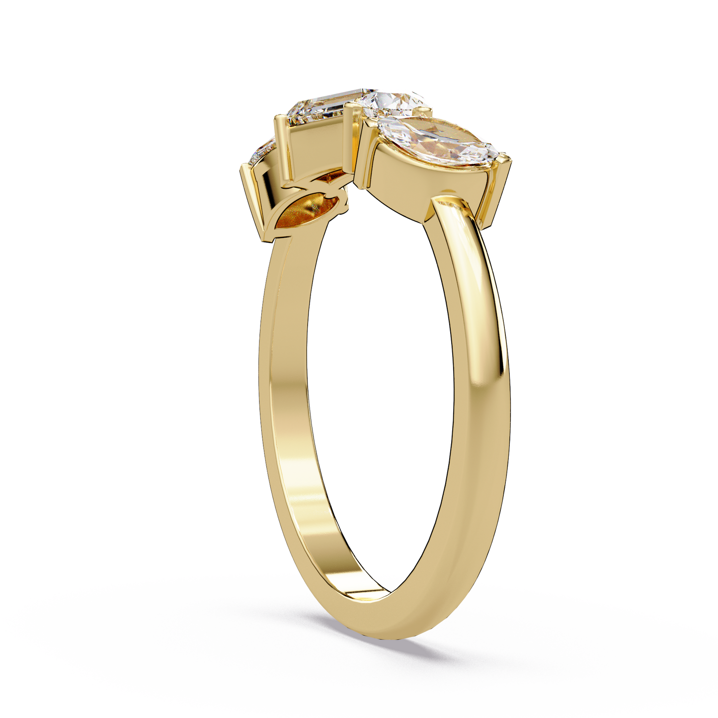 Mixed Cut Quartet Ring