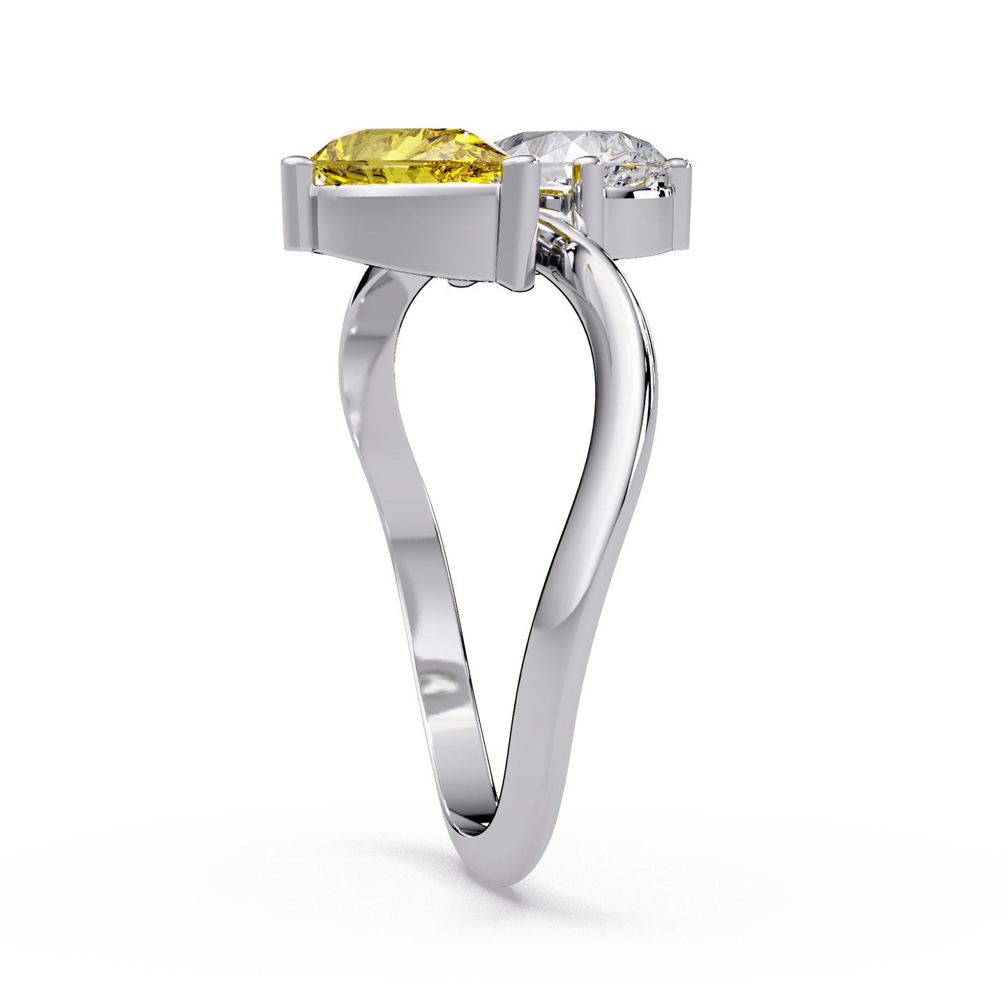 Yellow Diamond Duet Ring