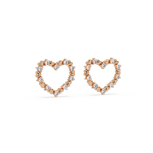 Heartbeat Diamond Frame Earrings