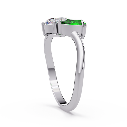 Verdant Oval Bypass Ring
