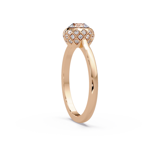 Rose Crown Solitaire Ring