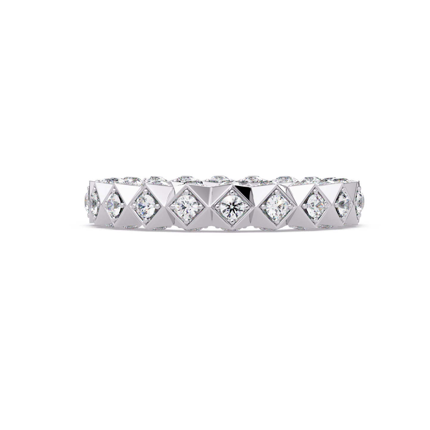 Pyramid Stud Eternity Band