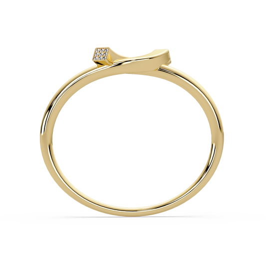 Folded Pave Accent Bangle