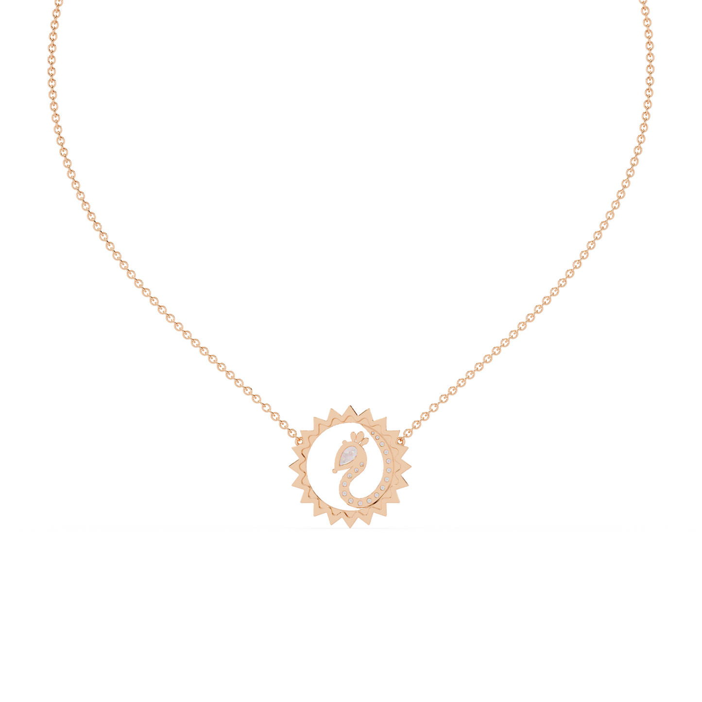 Sunburst Peacock Necklace
