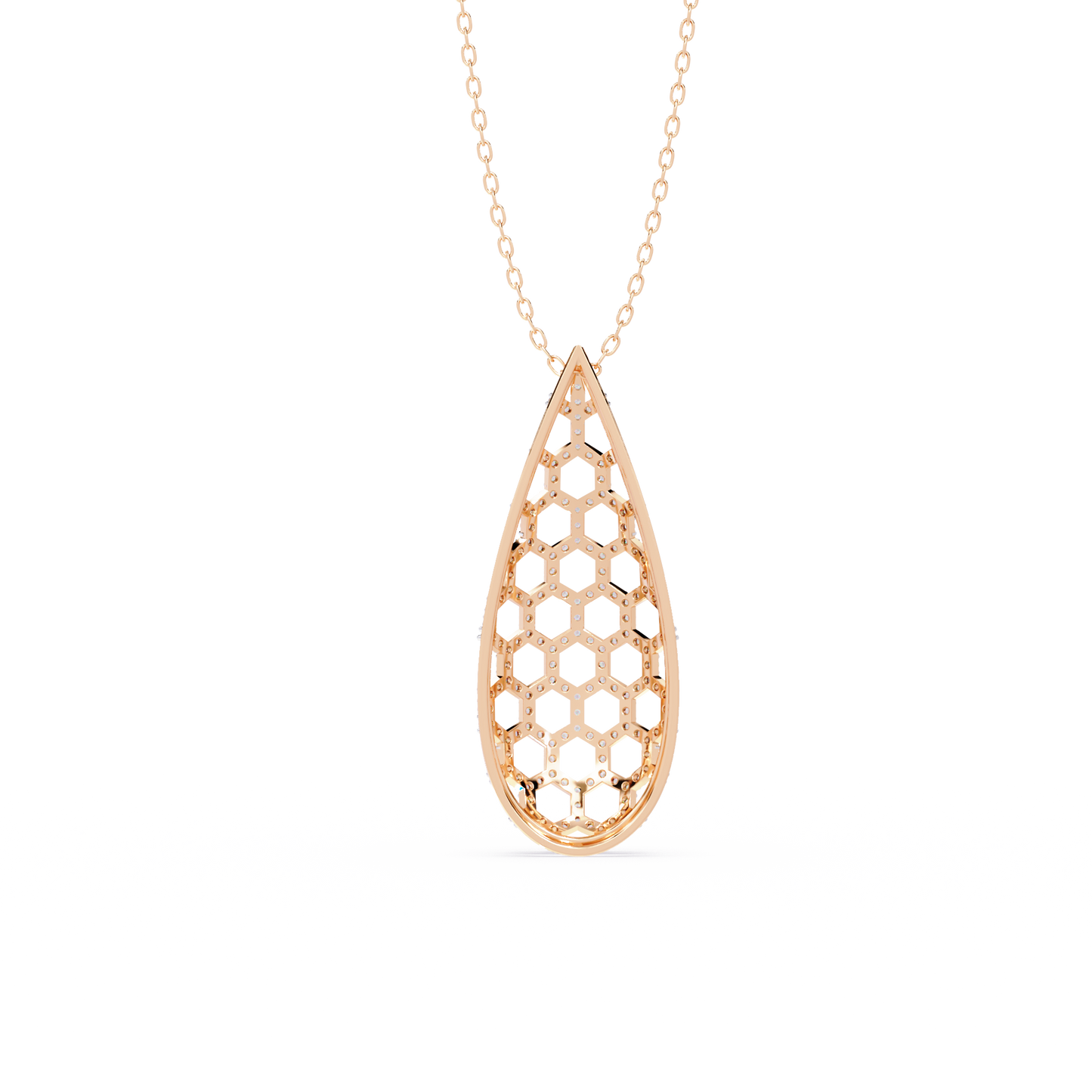 Honeycomb Teardrop Pendant