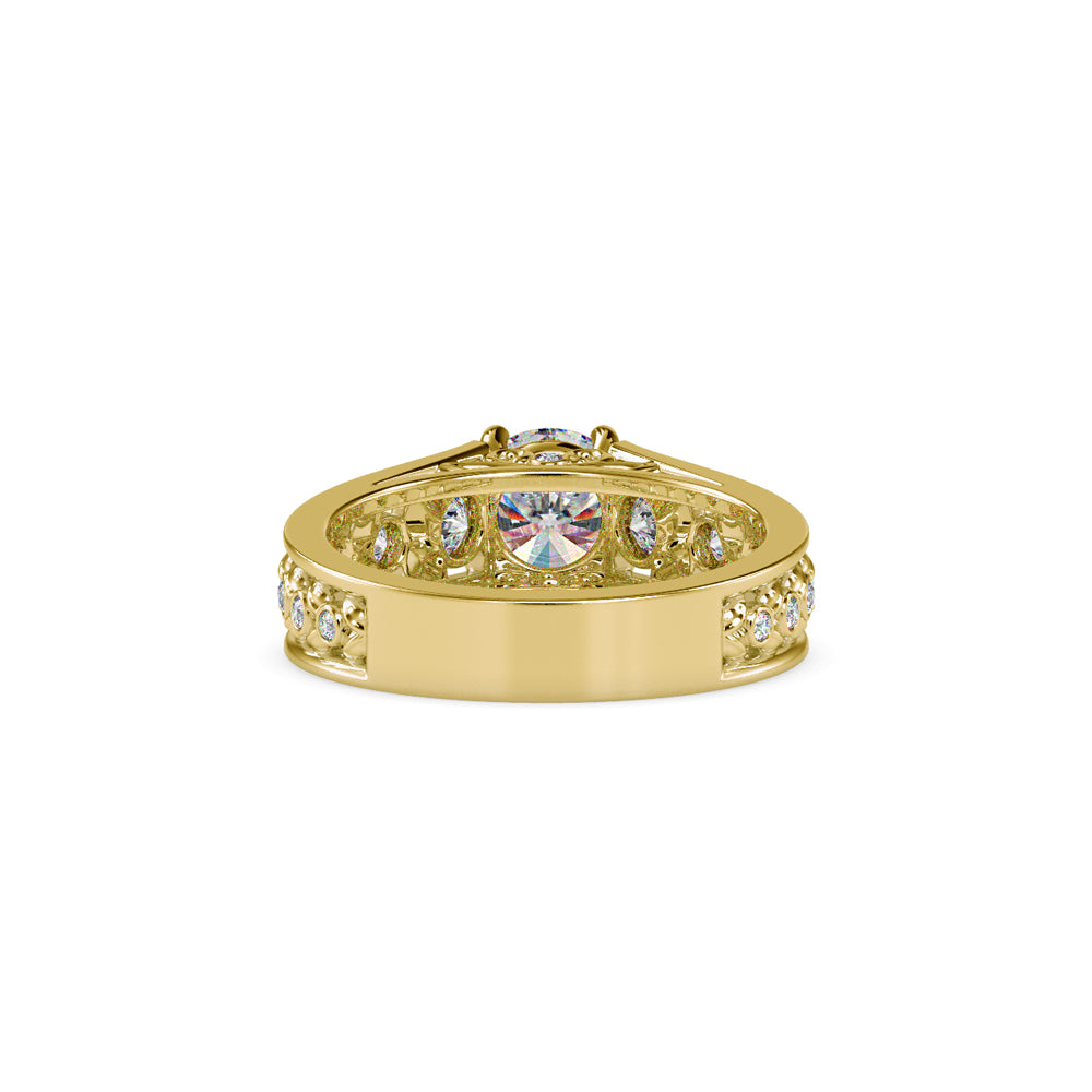 Vintage Filigree Solitaire Ring