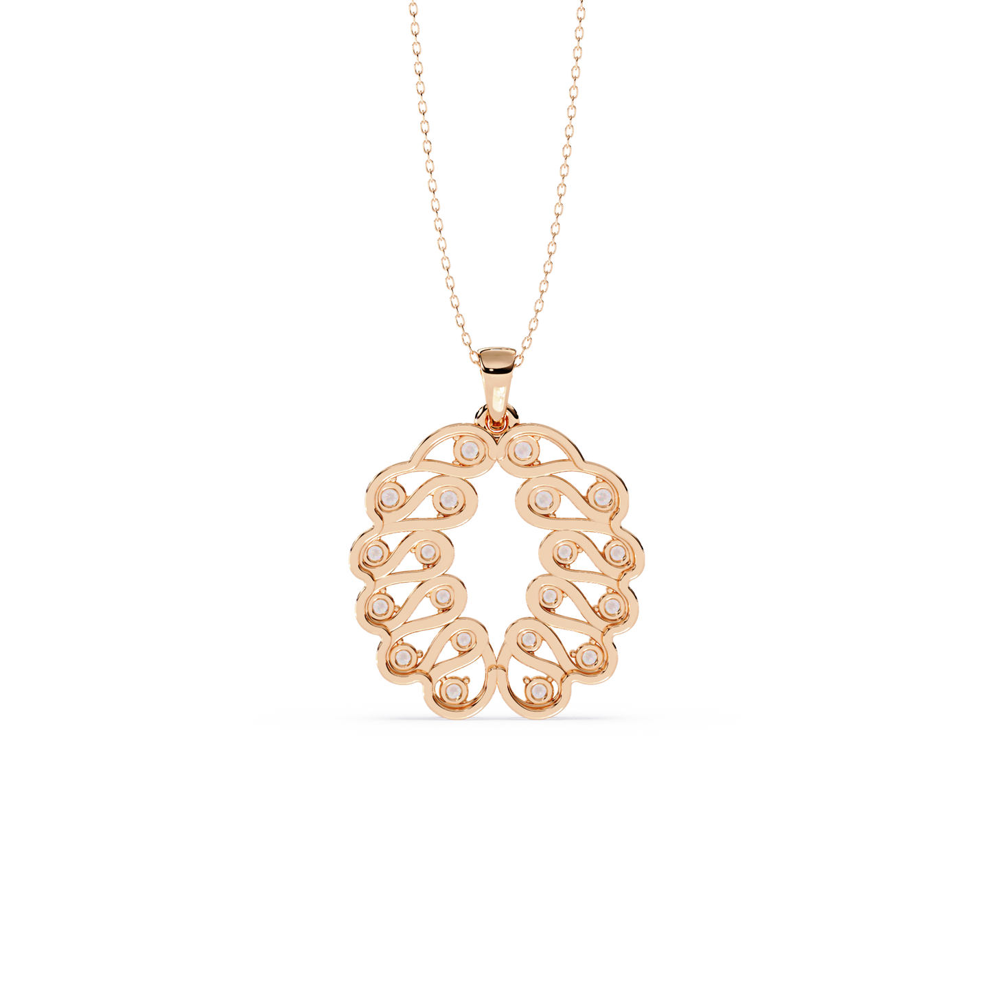 Leaf Wreath Diamond Pendant