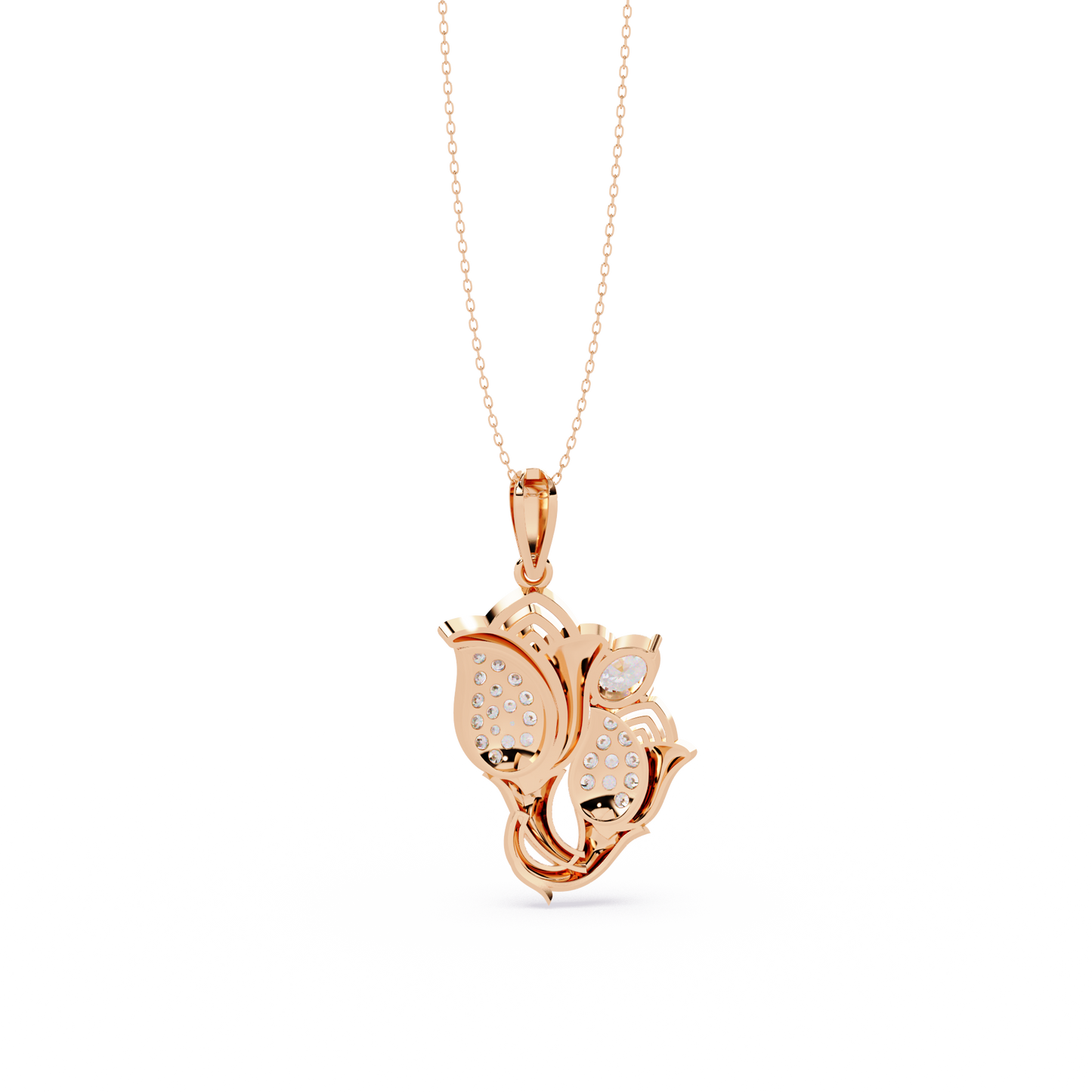 Tulip Blossom Diamond Pendant