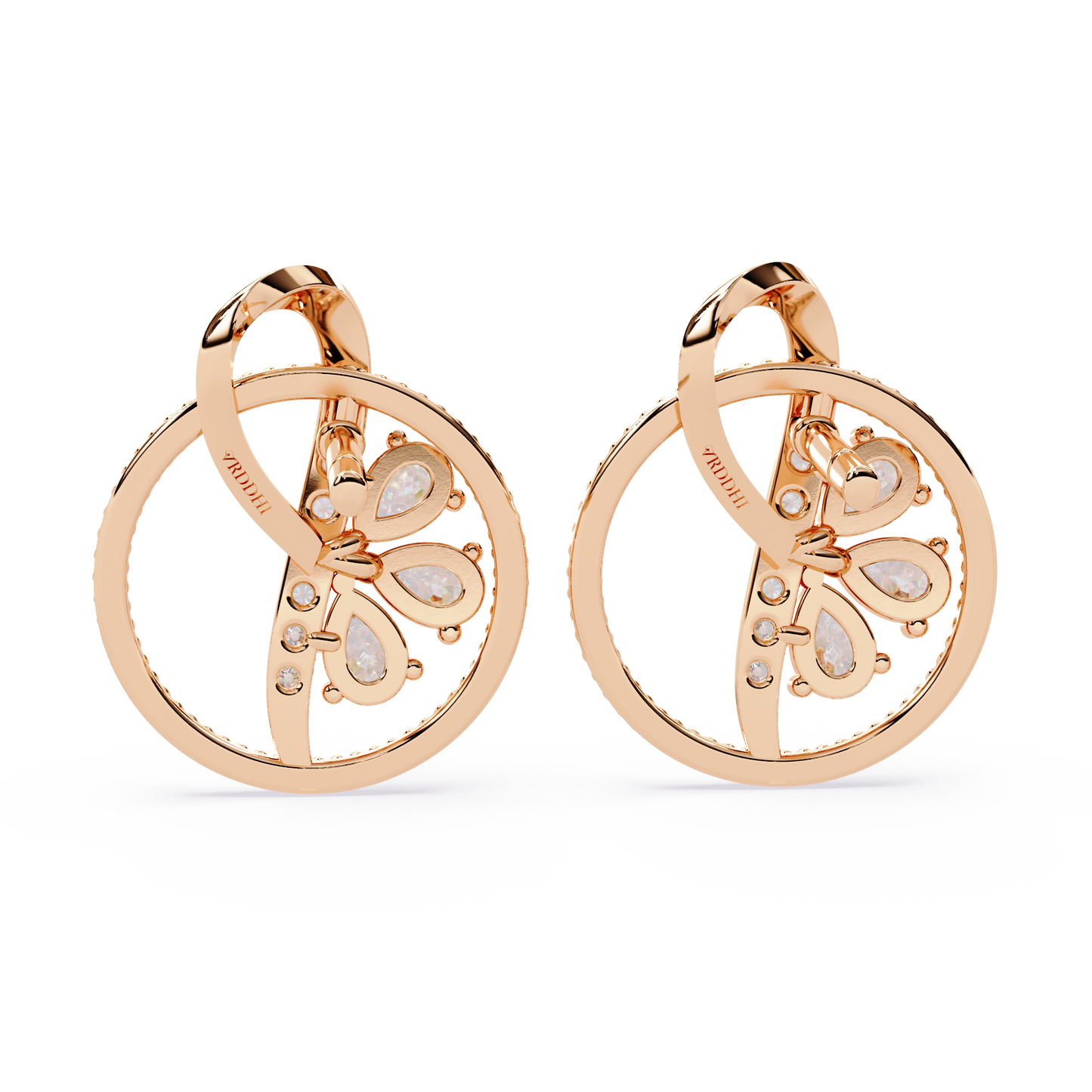 Circle Swirl Blossom Earrings