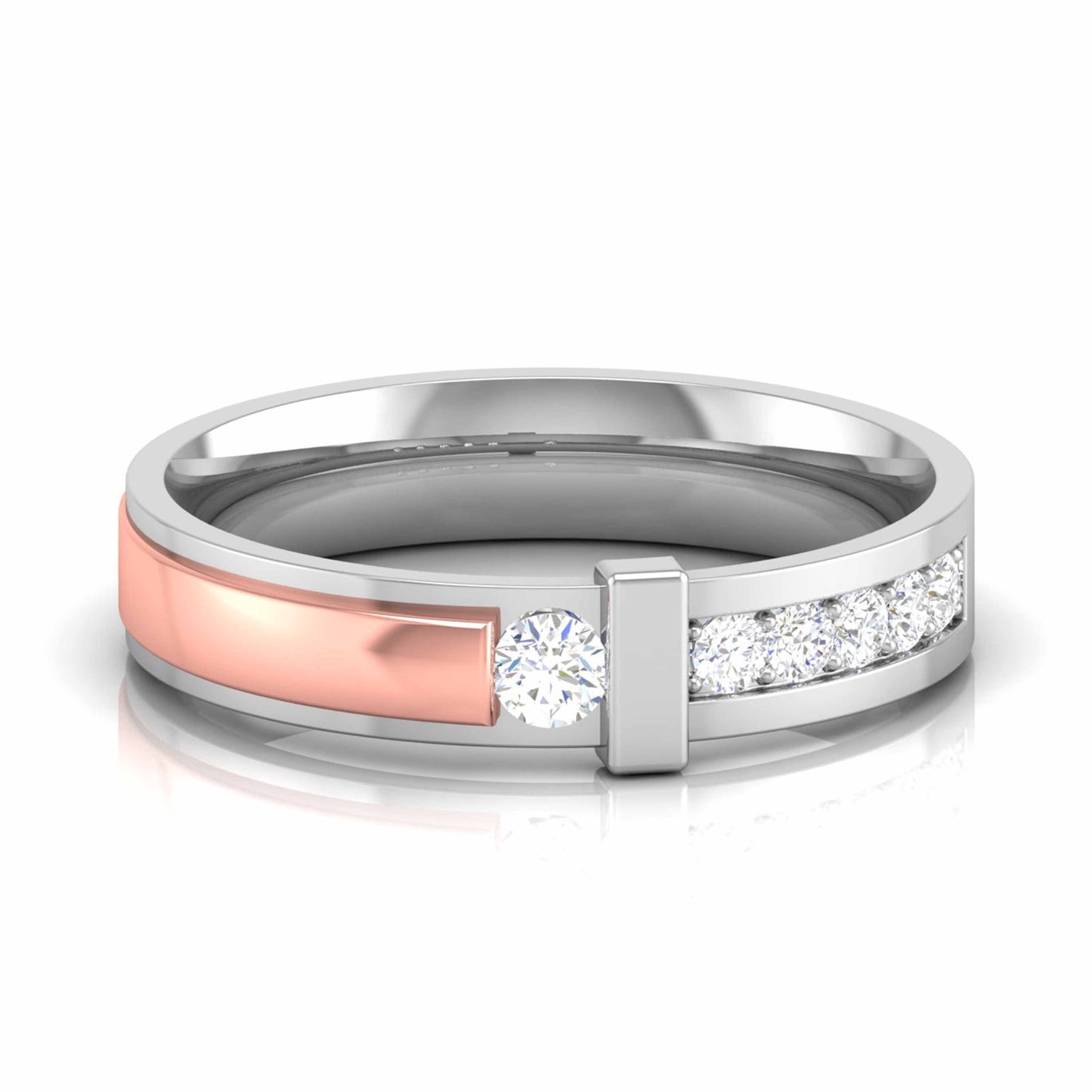 Two-Tone Accent Band Ring
