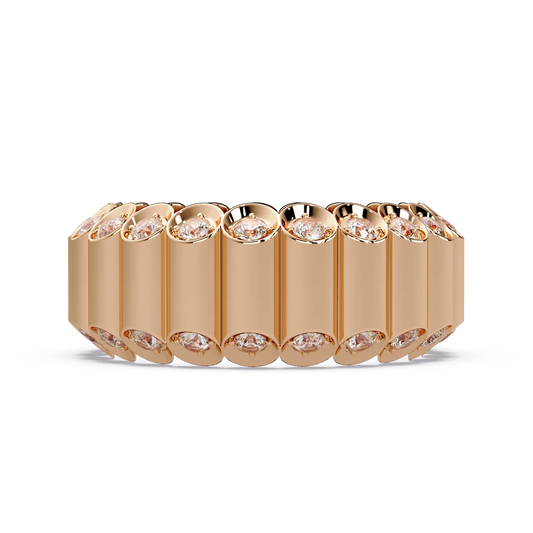 Ribbed Brilliance Eternity Band