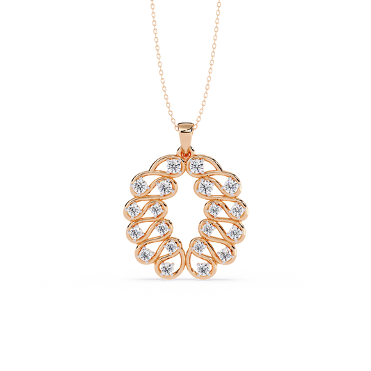 Leaf Wreath Diamond Pendant