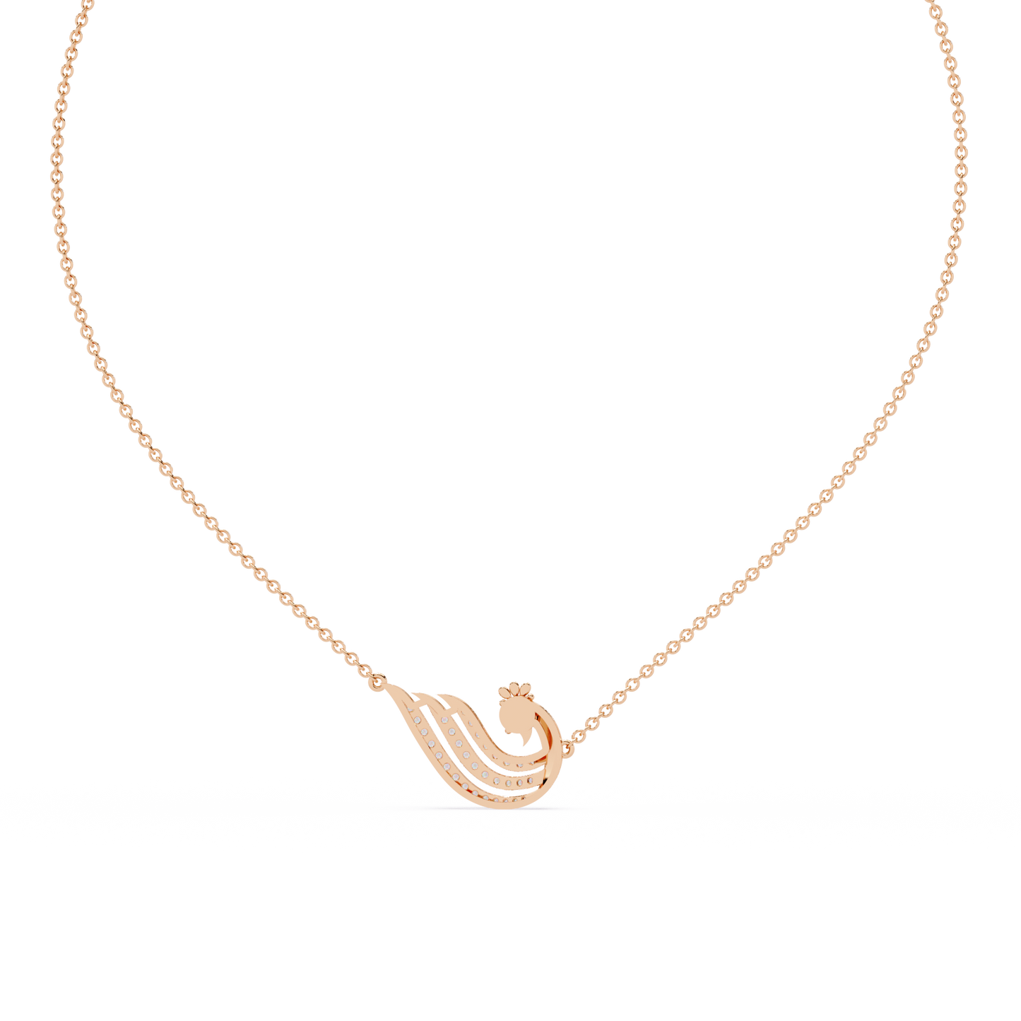 Petite Swan Diamond Necklace