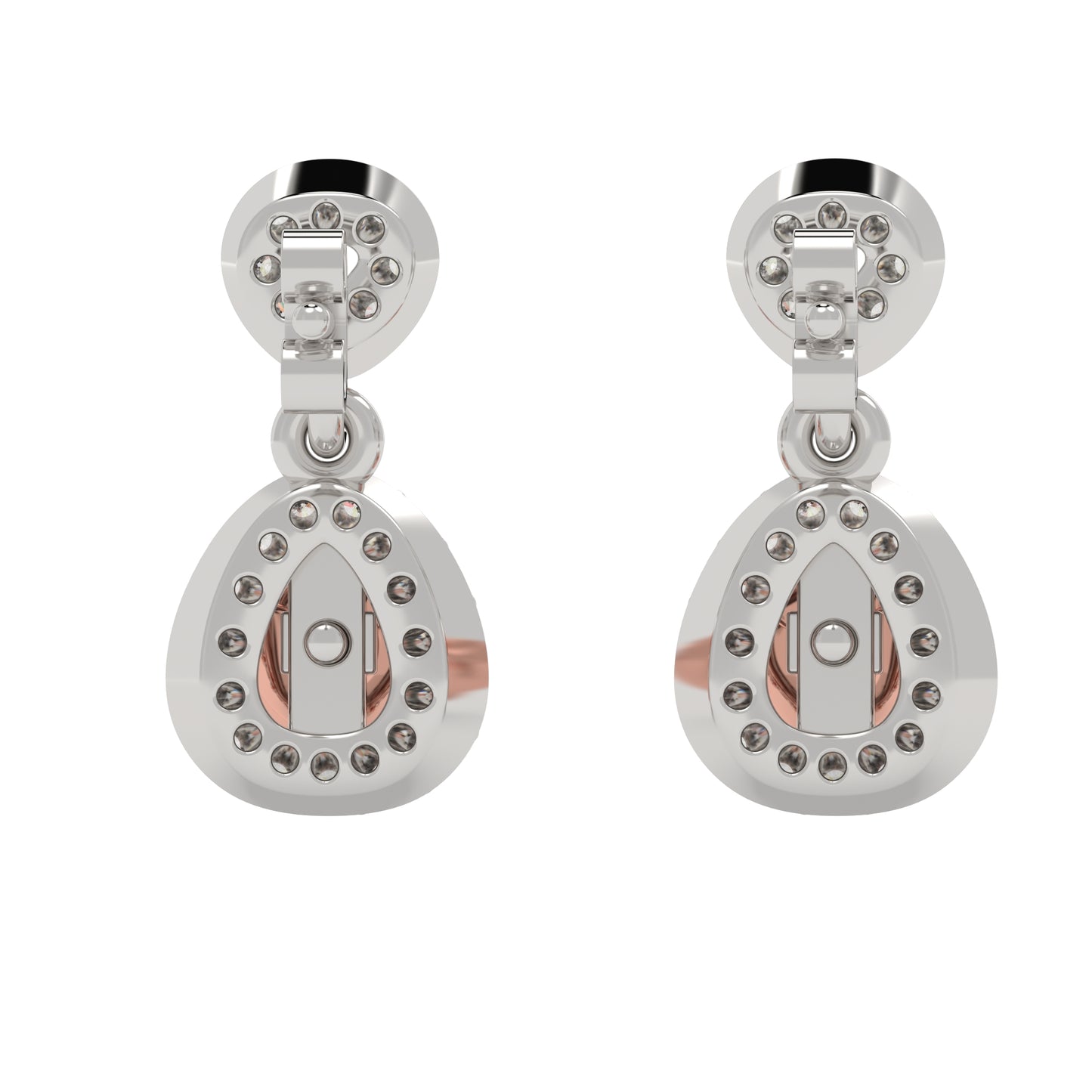 Rose Halo Drop Earrings