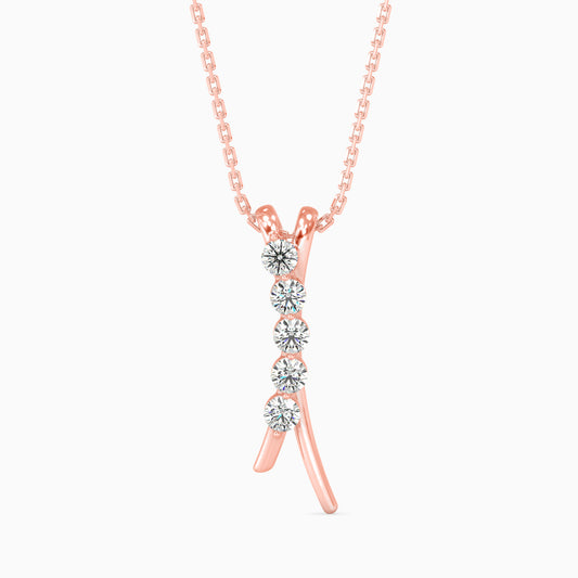 Diamond Journey Drop Pendant