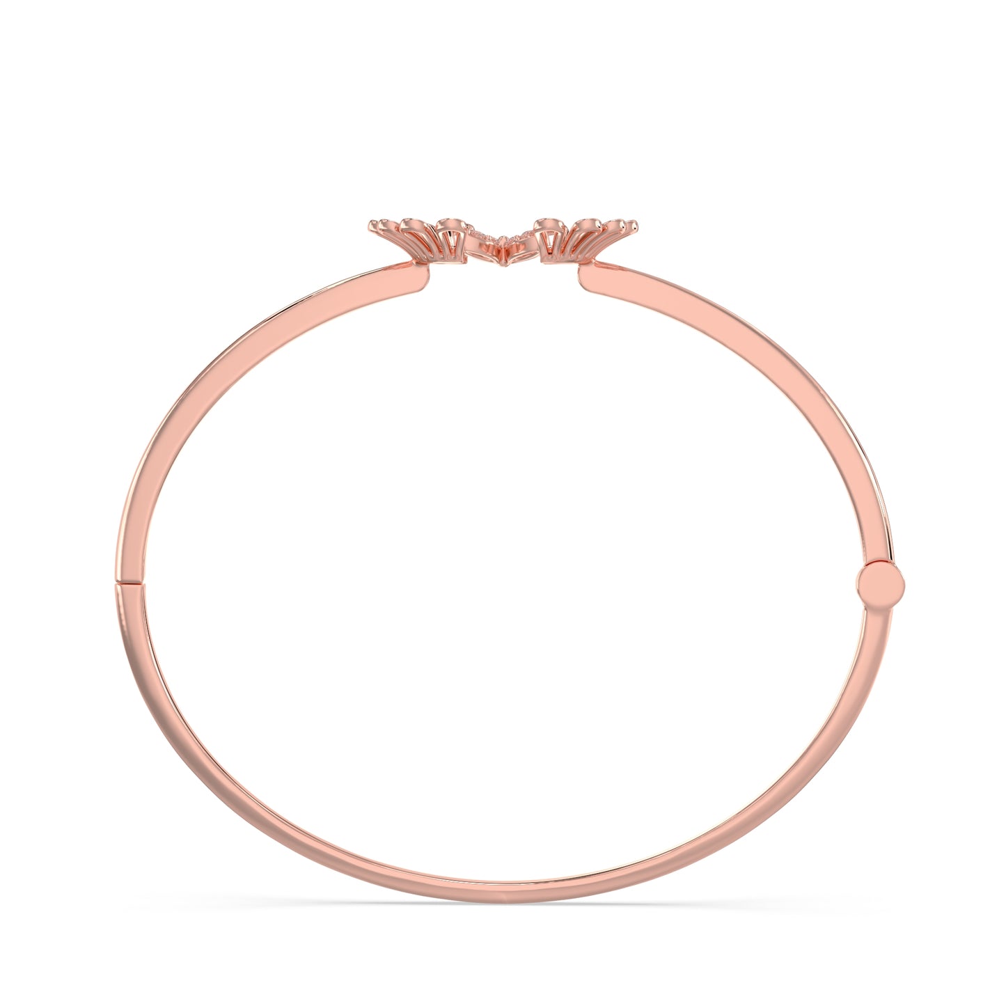 Ribbon Bow Diamond Bangle