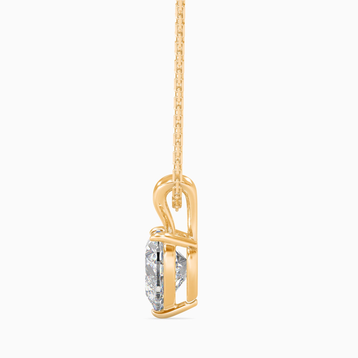 Wrapped Heart Solitaire Pendant