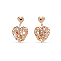 Woven Heart Cascade Earrings