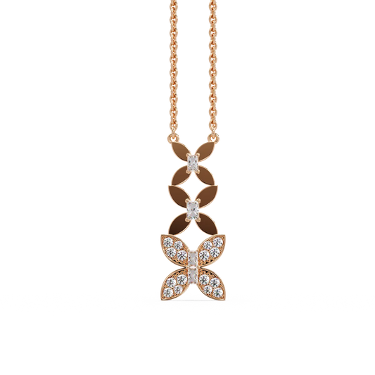 Trailing Orchid Vine Chain Pendant - Origine Diamonds lab-grown diamond jewellery