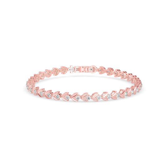Heart Tennis Diamond Bracelet