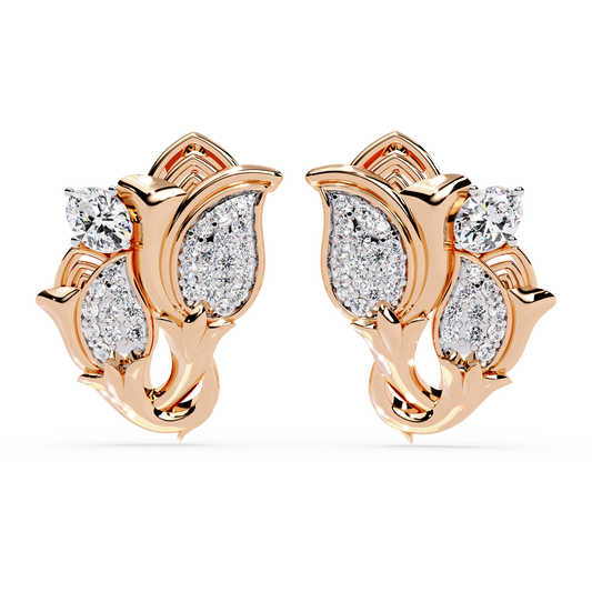 Tulip Pear Cluster Earrings