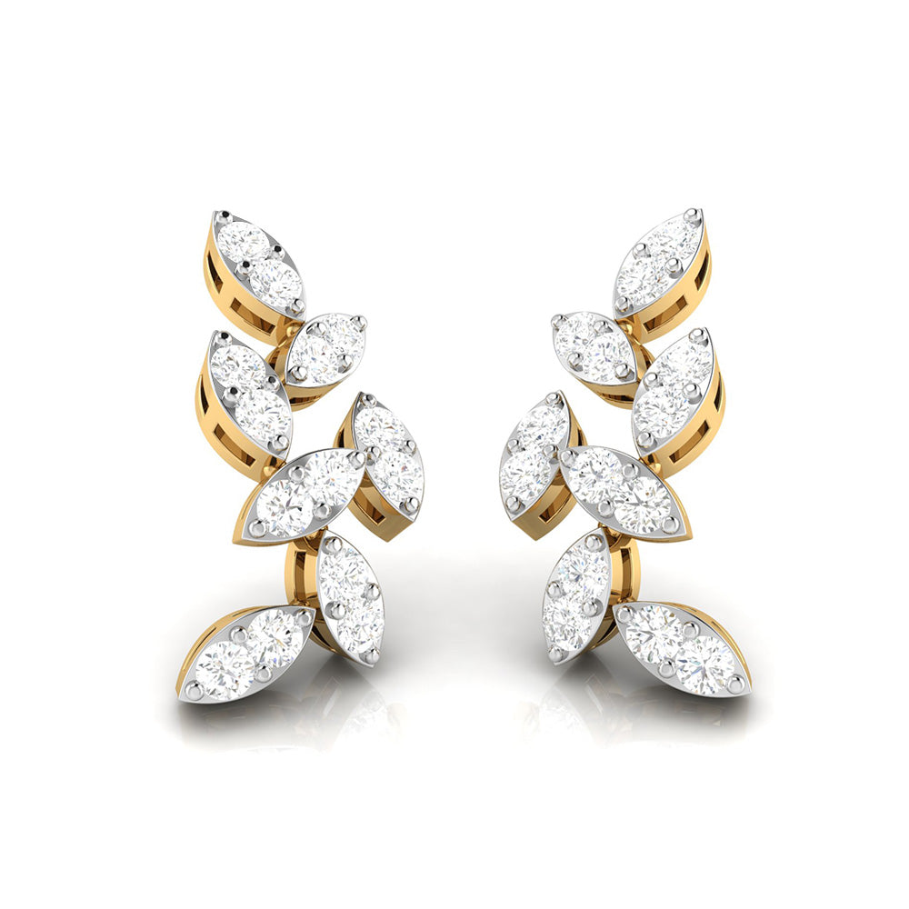 Leaf Vine Climber Earrings