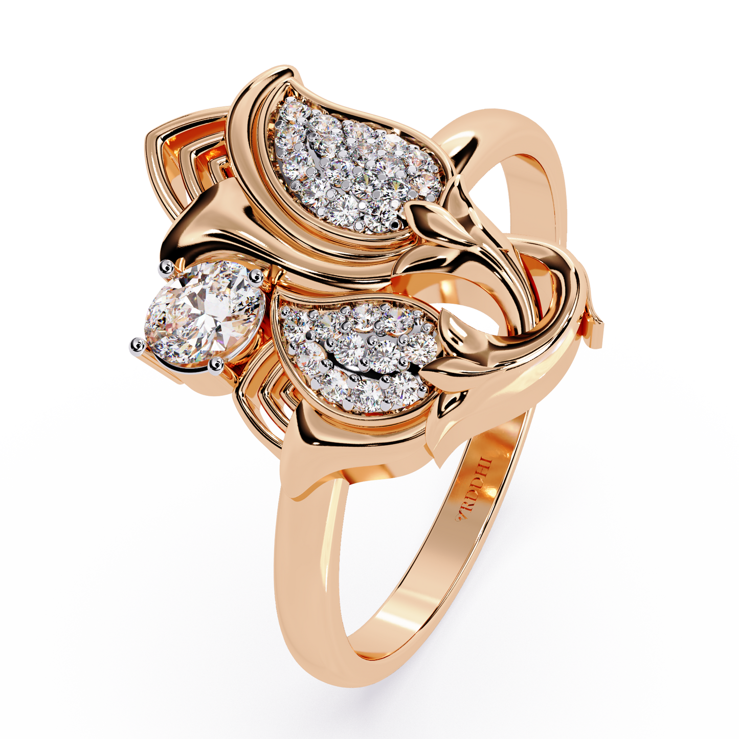 Tulip Marquise Cluster Ring