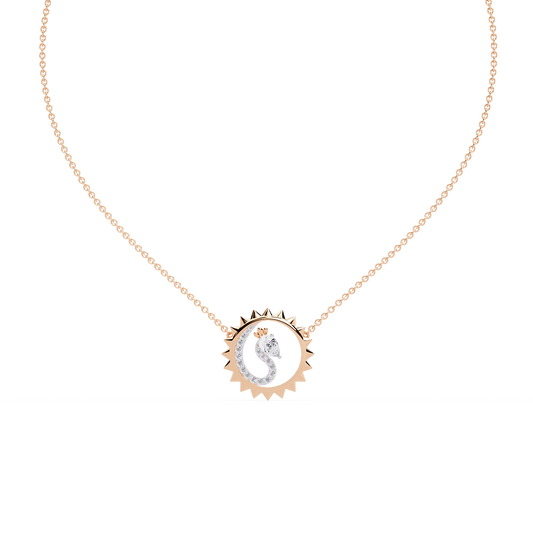 Sunburst Peacock Necklace