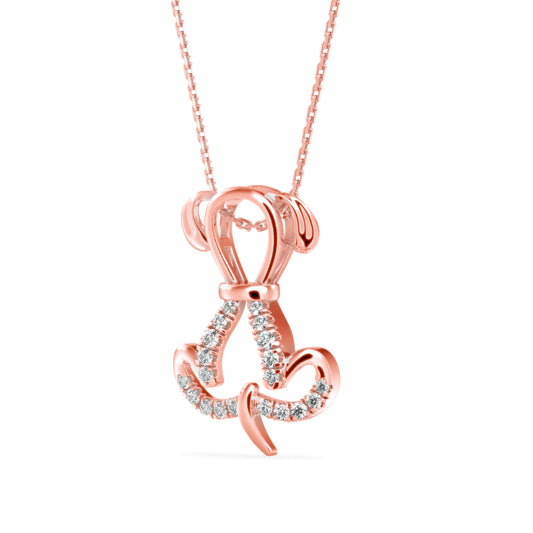 Swirl Ribbon Bow Pendant