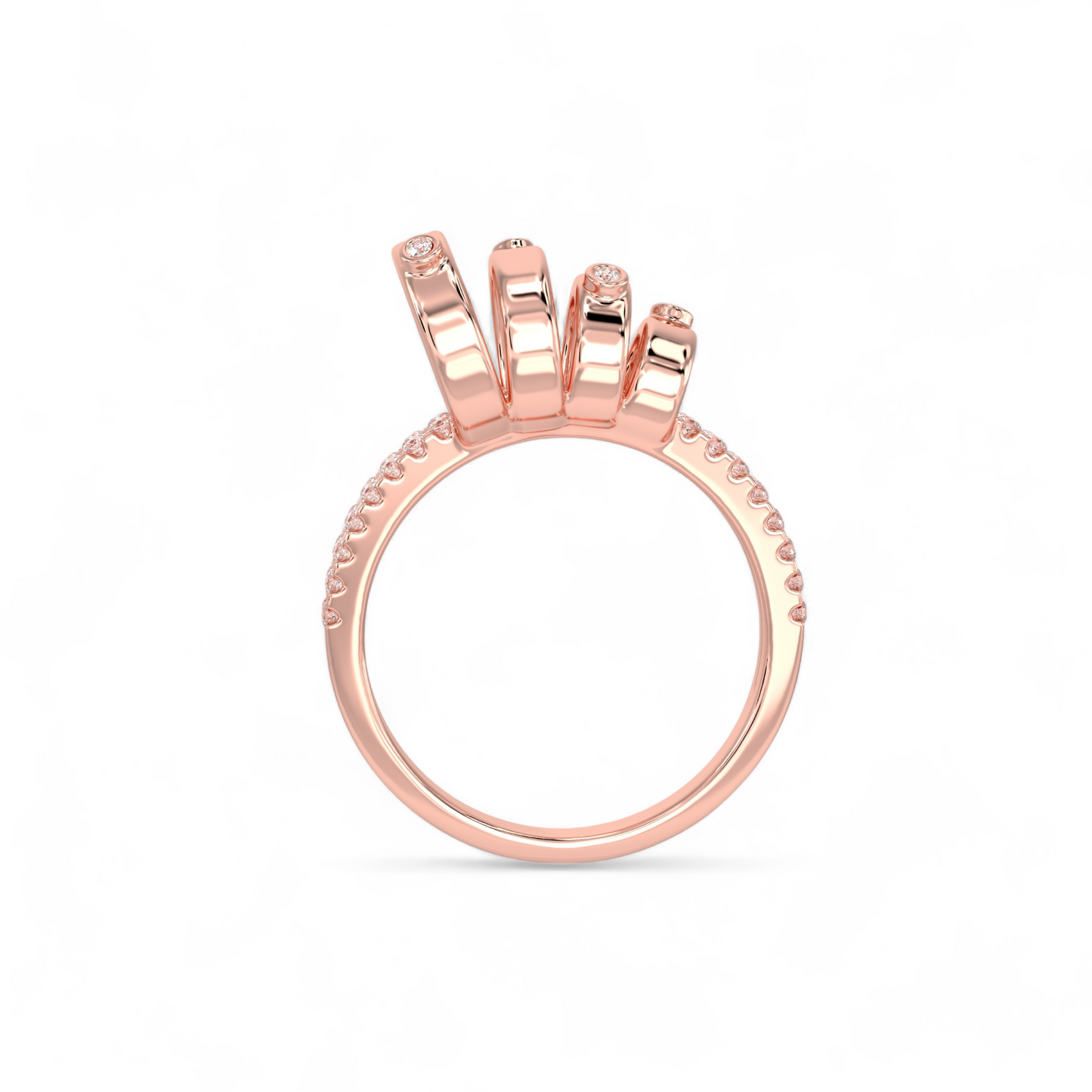 Coiled Swirl Diamond Ring