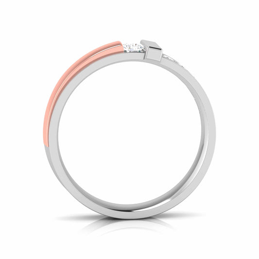 Two-Tone Accent Band Ring