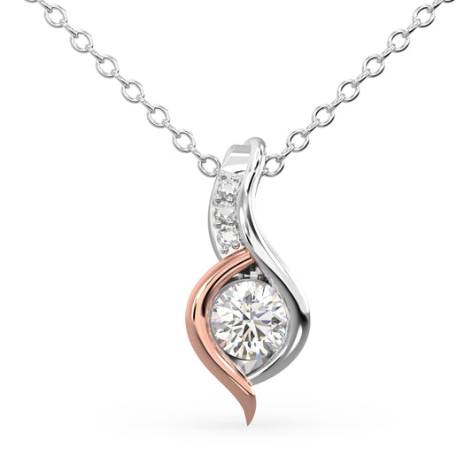 Twist Ribbon Solitaire Pendant