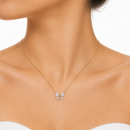 Soaring Butterfly Petal Necklace