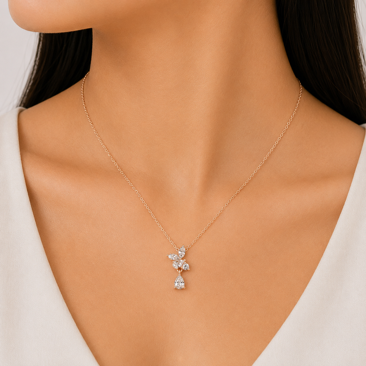 Stepping Stone Trilogy Chain Pendant