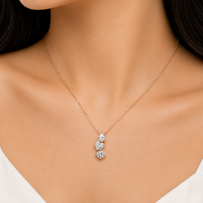 Blossoming Crown Stone Chain Pendant